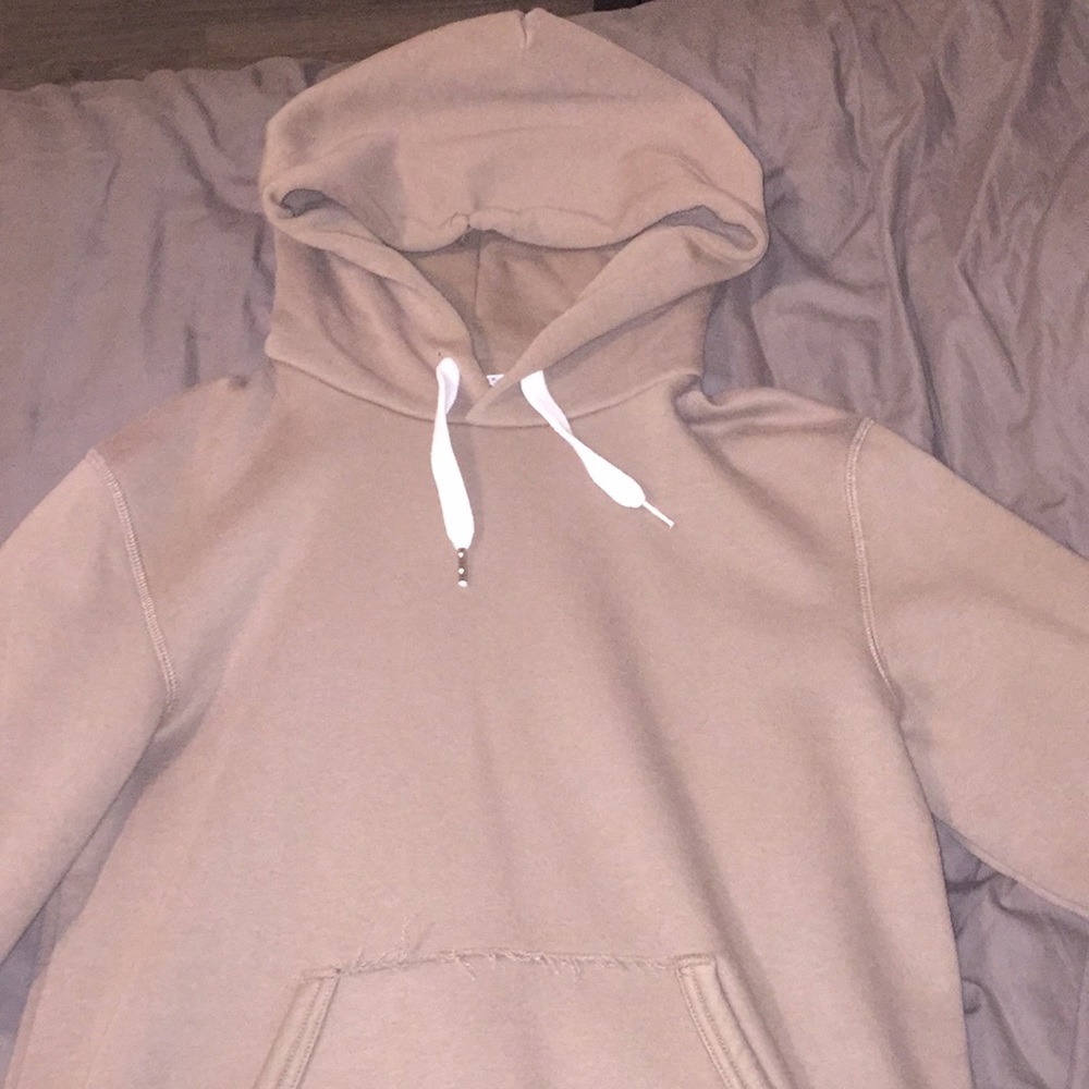 Brown distressed hoodie